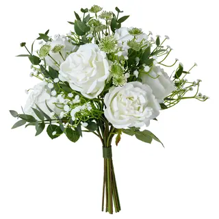 VINTERFINT artificial bouquet, in/outdoor/white, Height 50 cm