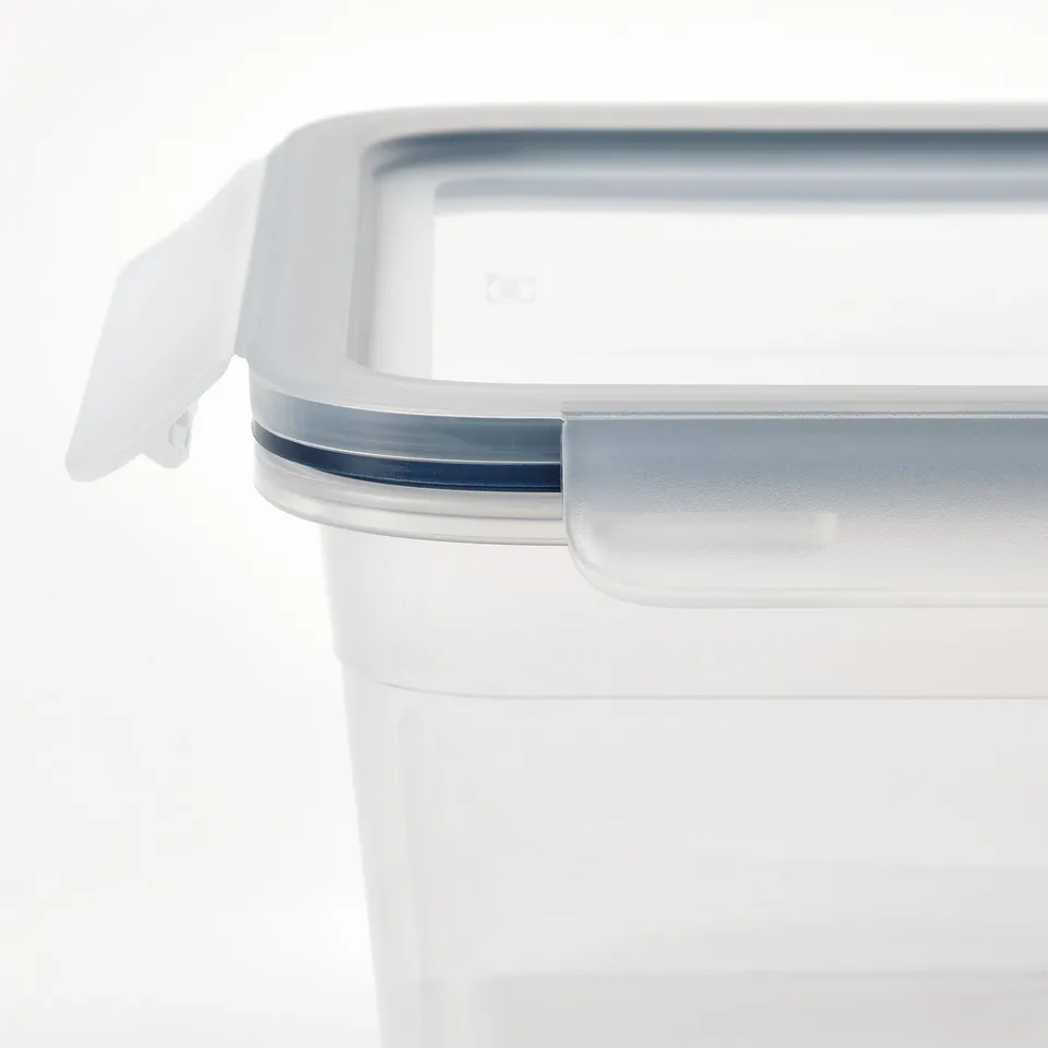 IKEA 365+ Food container with lid, rectangular/plastic, 5.2 l