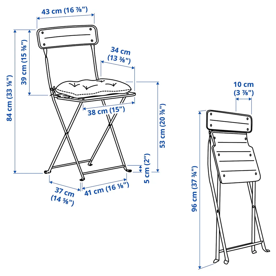 Illustration with measurements for the product: SUNDSÖ.