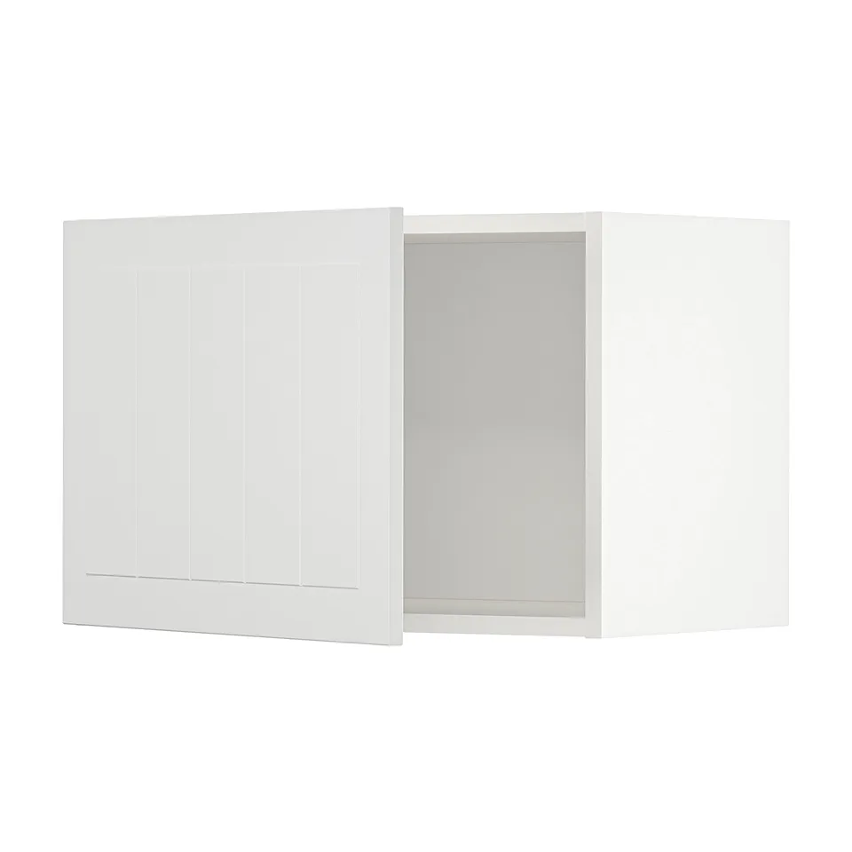 White METOD kitchen cabinet, modern, reversible door.
