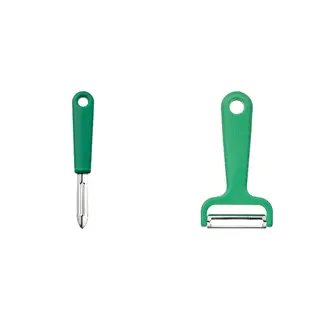 UPPFYLLD set: potato peeler + peeler, green + bright green, Length 17.5 cm