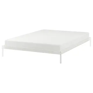 VEVELSTAD bed frame, white, 180x200 cm