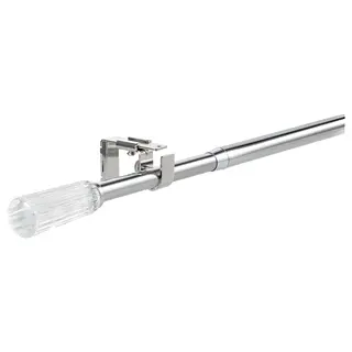 SOLDVÄRGMAL curtain rod set, silver-colour, 120-210 cm 19 mm