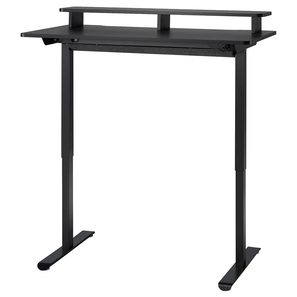 TRAVSPORT Desk sit/stand, electric black, 120x70 cm