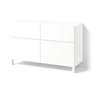 BESTÅ storage combination w doors/drawers, Förvaltare white/Stubbarp white, 120x42x74 cm