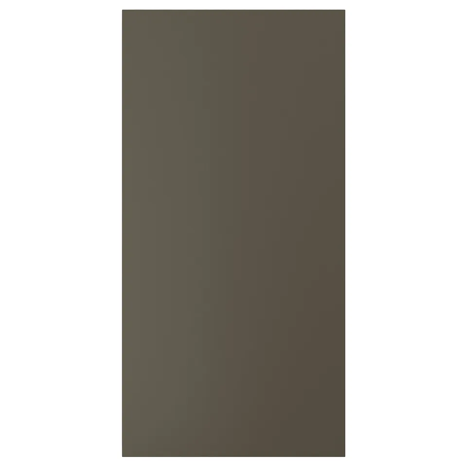 HAVSTORP dark brown wooden panel, smooth texture, rectangle shape.