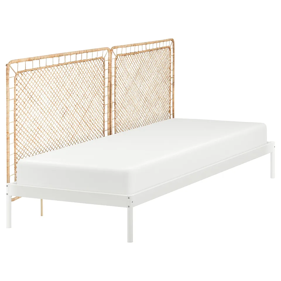 part: VEVELSTAD bed frame with 2 headboards