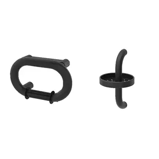 BÄSINGEN set: toilet roll holder + shower shelf, anthracite, 26x17 cm
