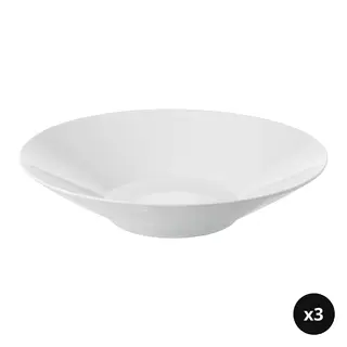 IKEA set: bowl x3, angled sides white, Height 6 cm