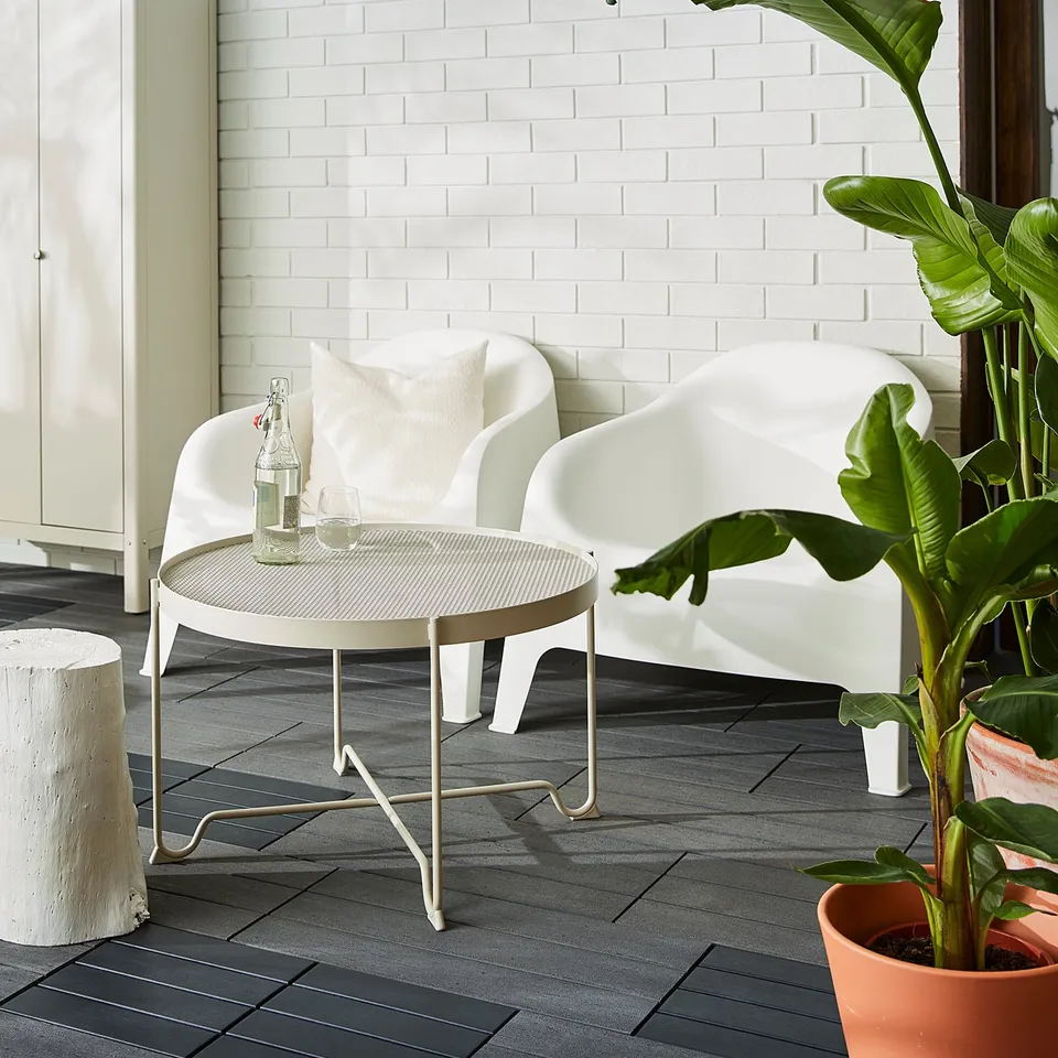 SKARPÖ Armchair, outdoor, white