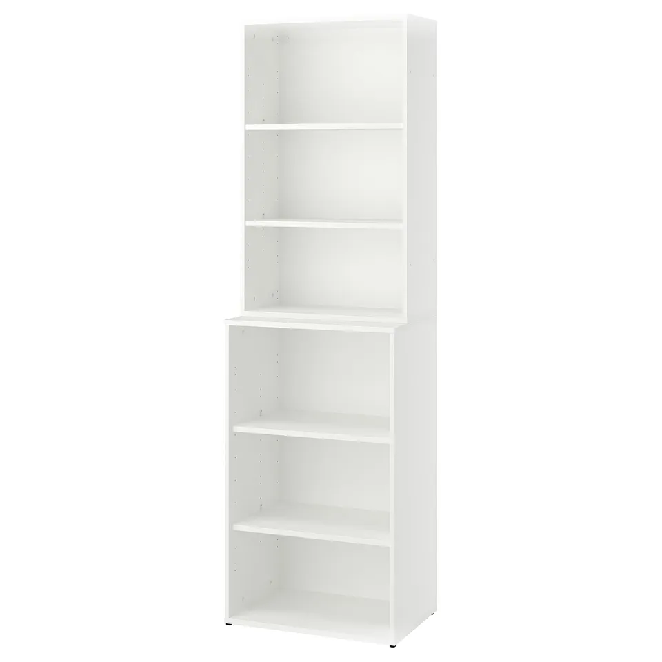 LASTARE Shelving combination, white, 60x42x201 cm