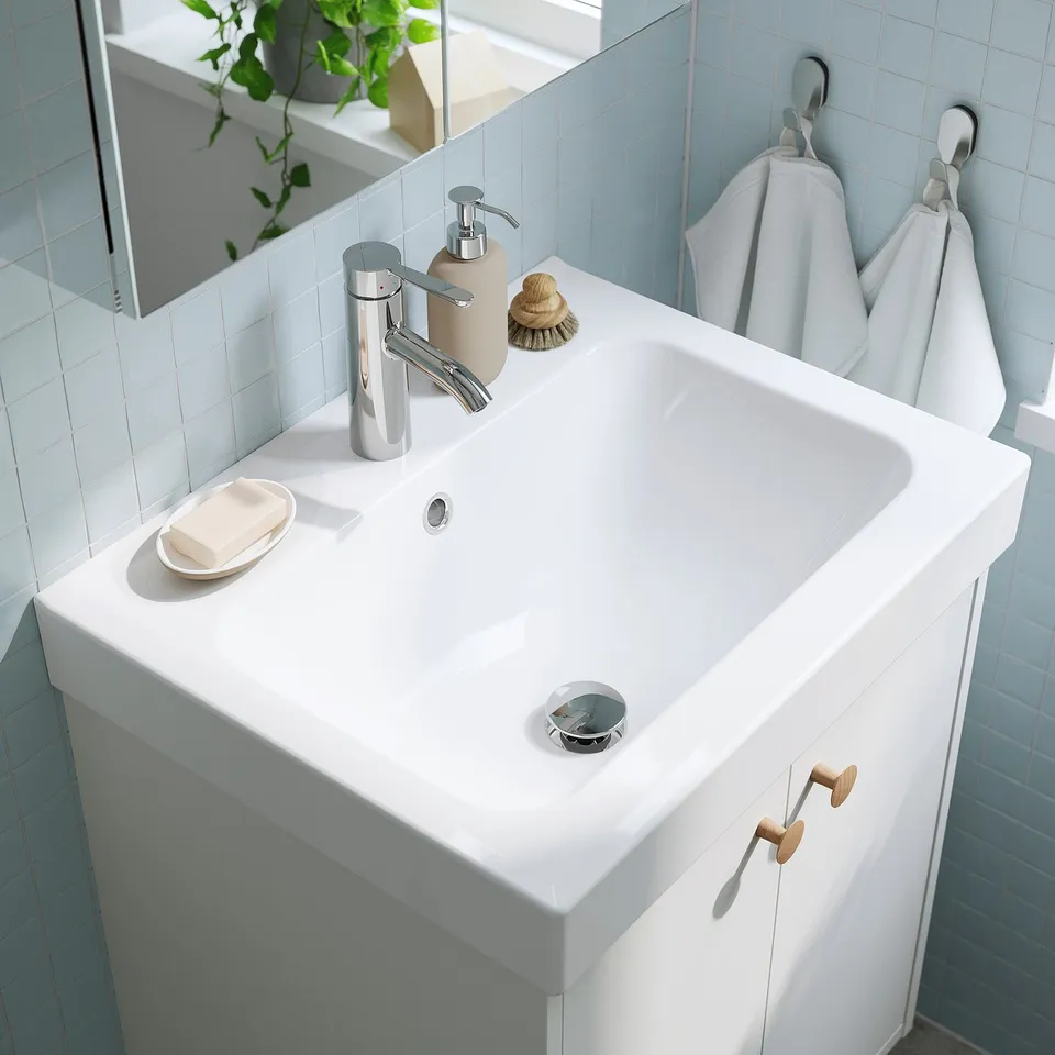 TÄNNFORSEN / ORRSJÖN Wash-stnd w drs/deep wash-basin, white, 62x49x72 cm