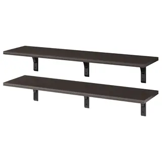BERGSHULT / RAMSHULT wall shelf combination, brown-black, 120x30 cm