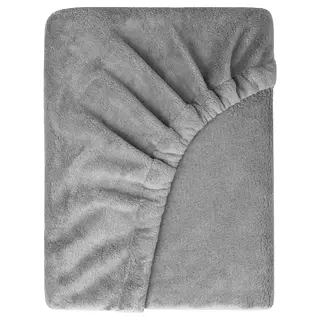 KRANSSALVIA fitted sheet, grey, Length 200 x Width 90 cm