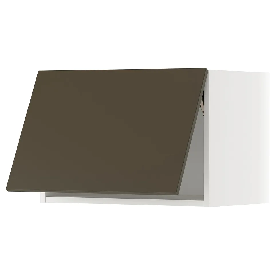 A dark brown/beige METOD kitchen cabinet with a modern, sleek design.