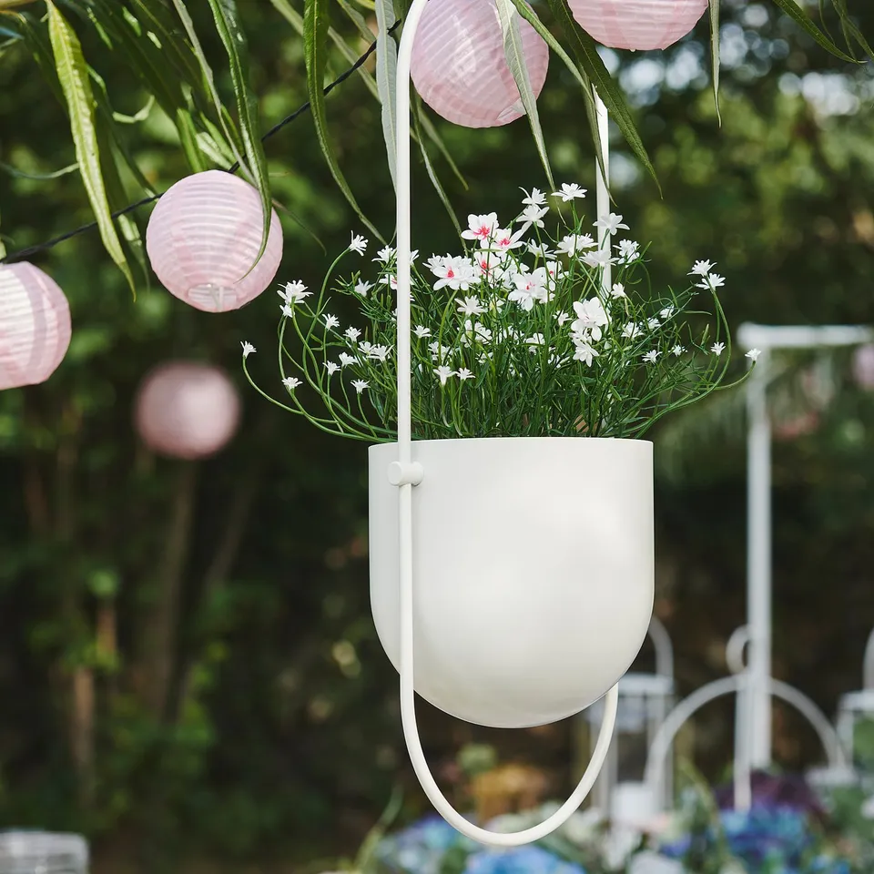 FEJKA Artificial potted plant, in/outdoor/Baby's breath white, 9 cm
