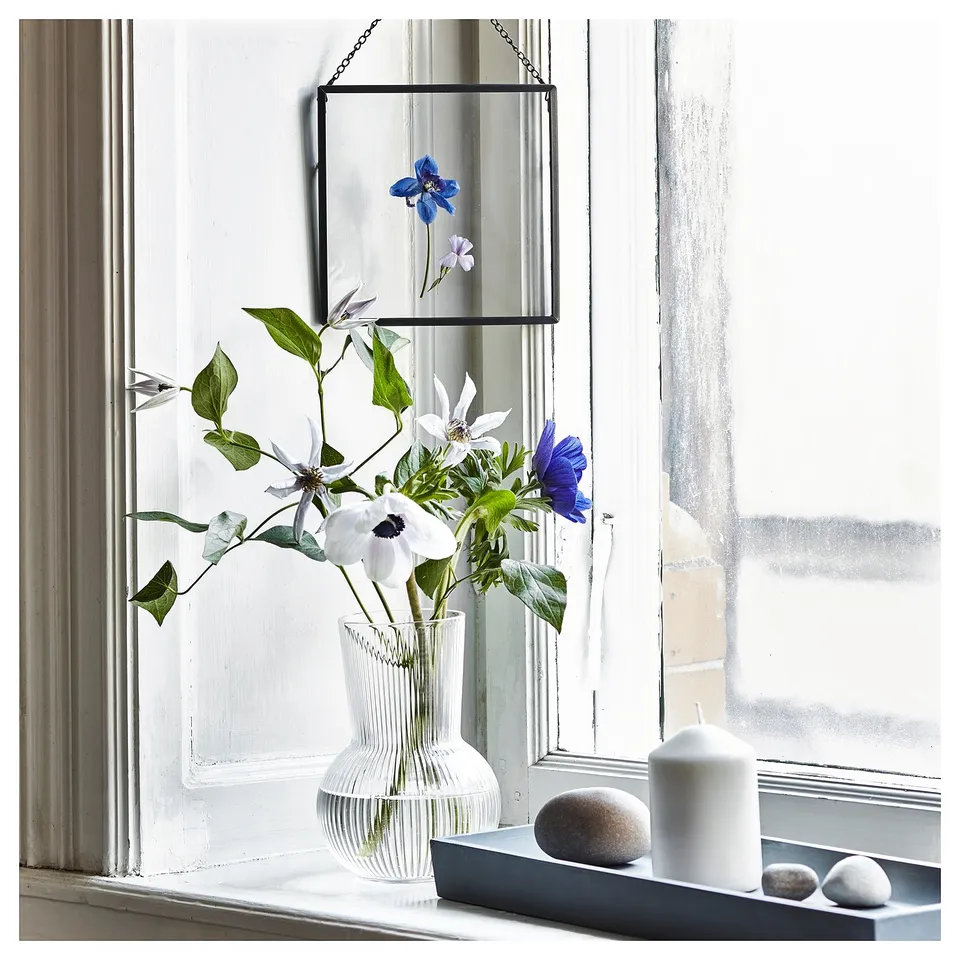 LÄTTNAD Unscented pillar candle, natural, 10 cm 26 hr