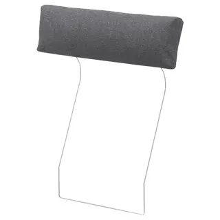 VIMLE headrest, Gunnared medium grey, Width 70 x Height 20 cm