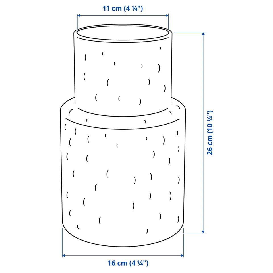 Illustration with measurements for the product: KONSTFULL.