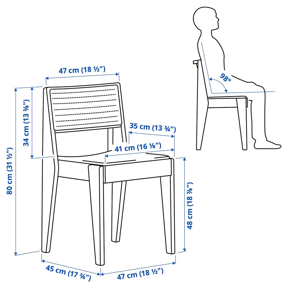 STOCKHOLM 2025 / STOCKHOLM 2025 Table and 4 chairs, oak veneer/oak rattan, 115 cm