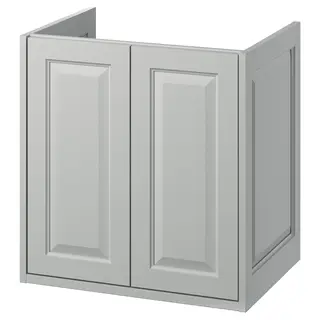 TÄNNFORSEN wash-stand with doors, light grey, 60x48x63 cm