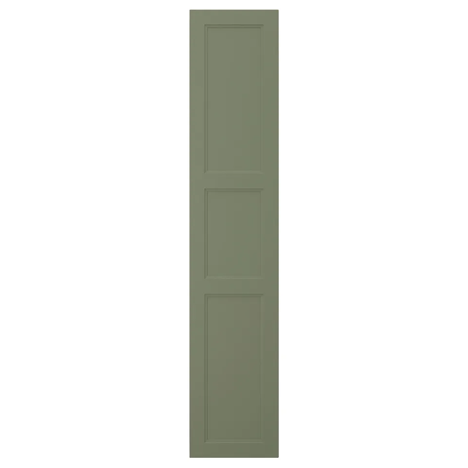 AXSTAD door, green, rectangular, panelled, fiberboard with foam and plastic foil.