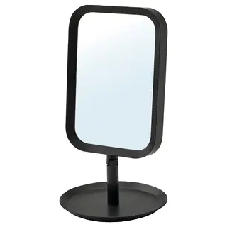 LINDBYN table mirror, black, 14x27 cm