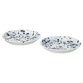 SILVERSIDA side plate, patterned/blue, 20 cm
