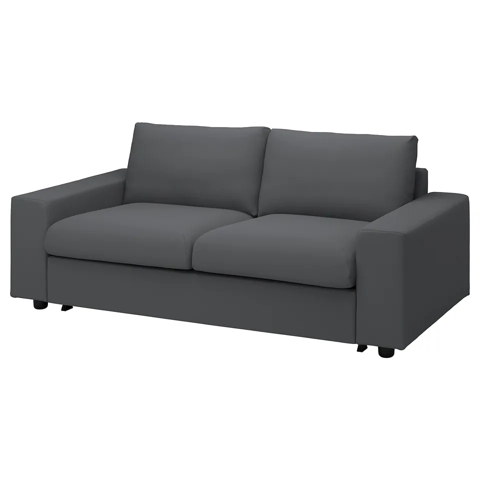 A grey VIMLE 2-seat sofa-bed with clean lines and plush cushions.