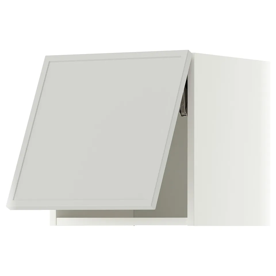 METOD Wall cabinet horizontal, white/Aspudden light grey, 40x37x40 cm