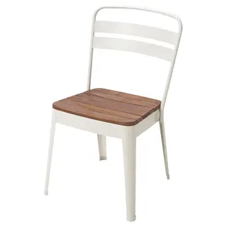 NORRMANSÖ chair, outdoor, in/outdoor beige/acacia, Width 48 x Depth 52 x Height 83 cm