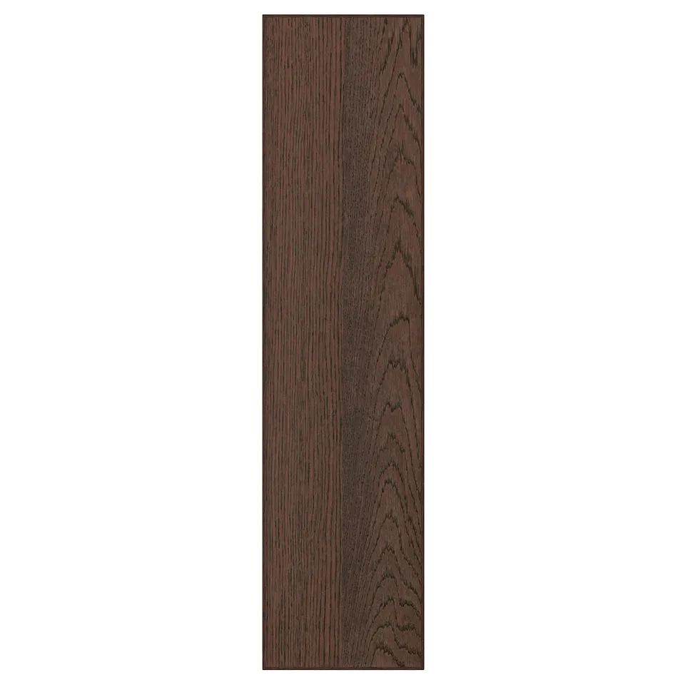 Dark wooden panel, rectangular, with visible wood grain texture. Oak veneer finish.