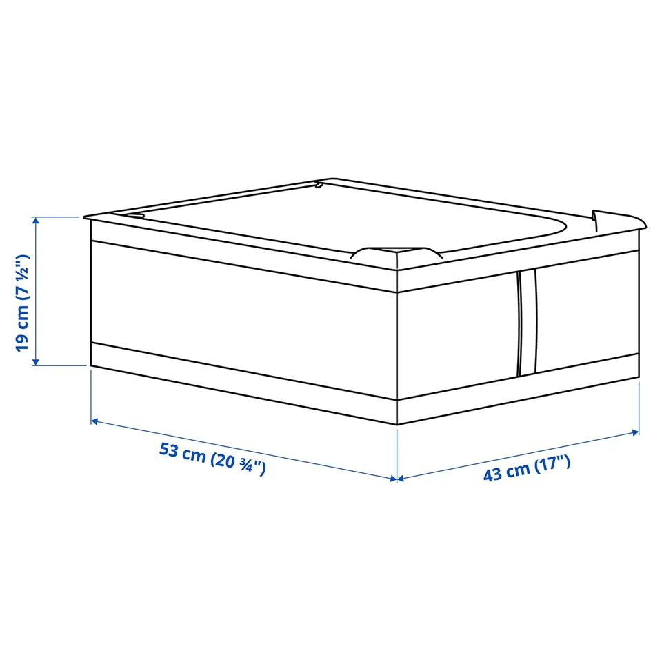 Illustration with measurements for the product: SKUBB.