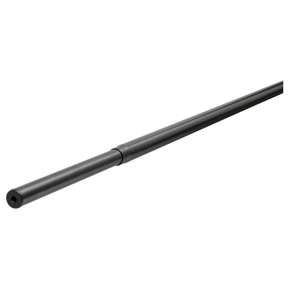 RÄCKA black metal curtain rod, adjustable length, modern minimalist design.