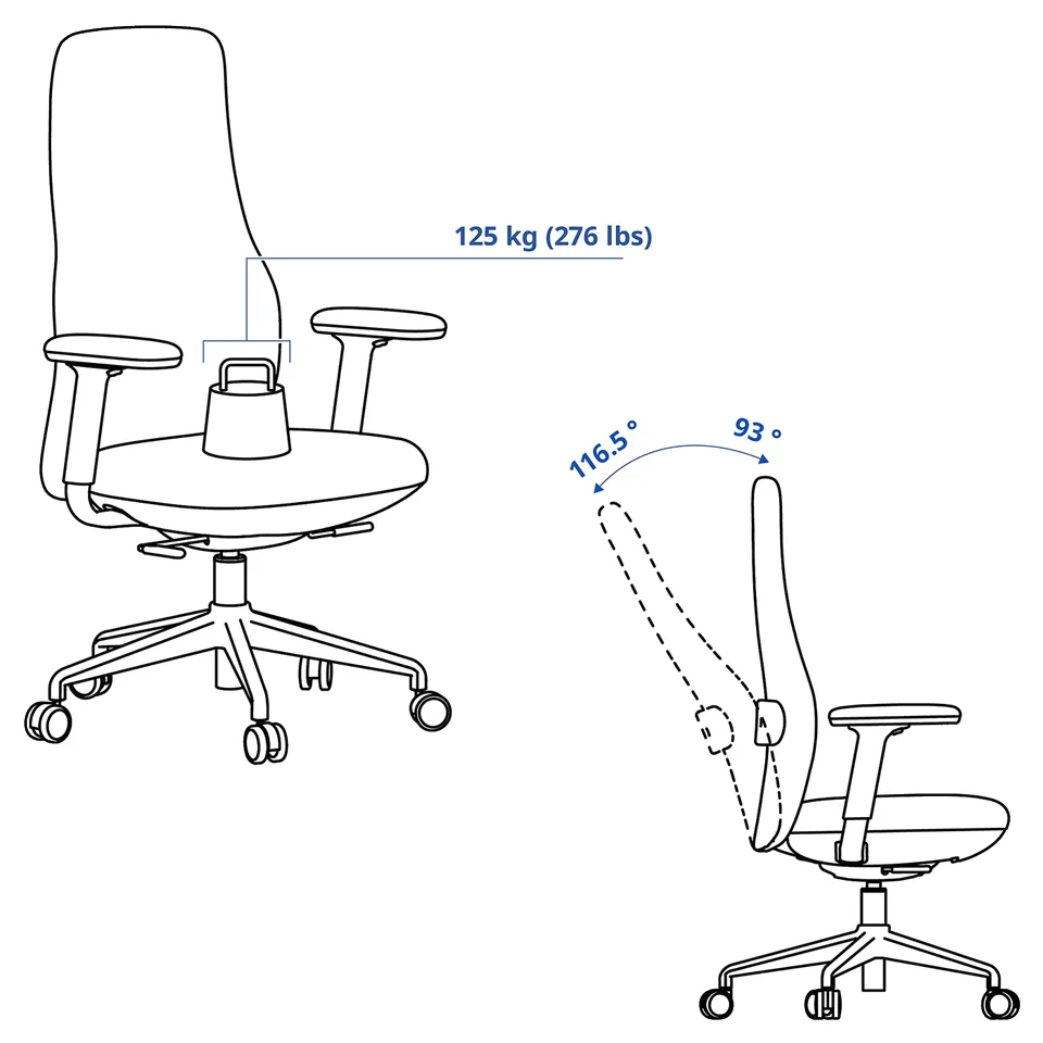 part: GRÖNFJÄLL office chair with armrests