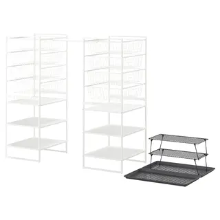 JONAXEL / GREJIG hallway furniture, set of 5, white/grey, 71x35 cm
