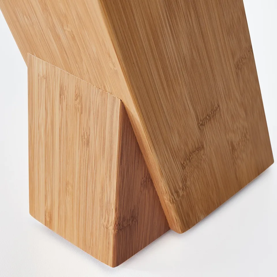 Polished bamboo with lacquer finish.
