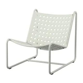 SKOGSÖN easy chair, light grey outdoor, Depth 88 x Height 71 x Width 62 cm