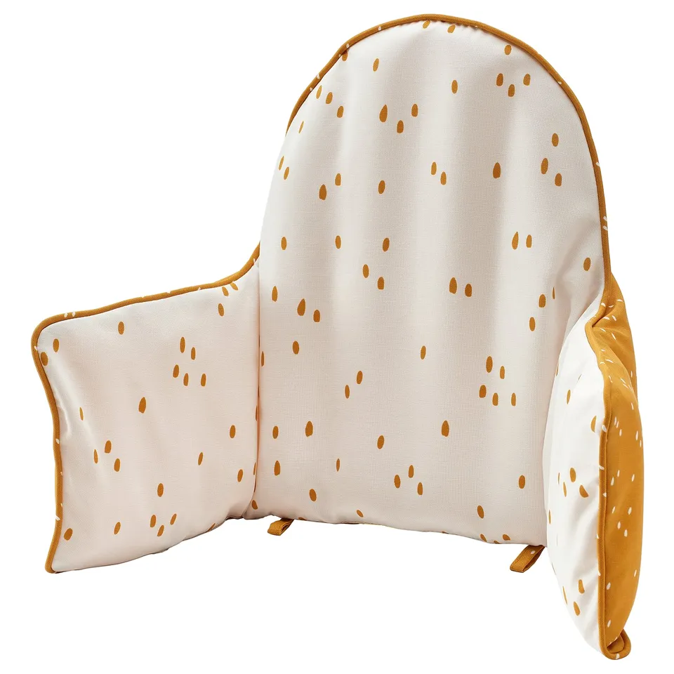 ANTILOP baby support cushion, white with yellow dots, inflatable, reversible.