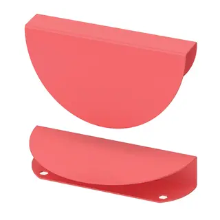 BEGRIPA handle, light red/half-round, 130 mm