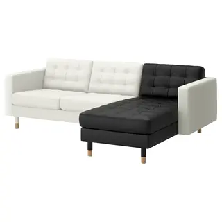 LANDSKRONA frame chaise longue section, Grann/Bomstad black, Width 79 x Depth 158 x Height 78 cm