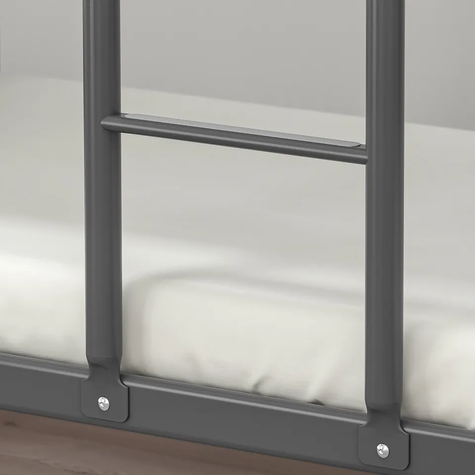 Bunk bed ladder placed centrally for safe climbing.