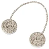 FÖNSTERBOMAL magnetic curtain tie-back, beige/white