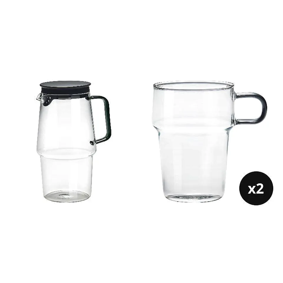 jug x1 + 350ml glass with handle x2, photo 1