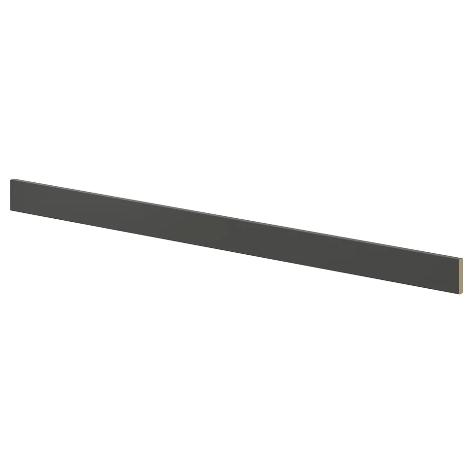 Black recycled wood kitchen cabinet.