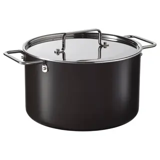 GULDÖRING pot with lid, non-stick coating stainless steel/black-grey, 5 l