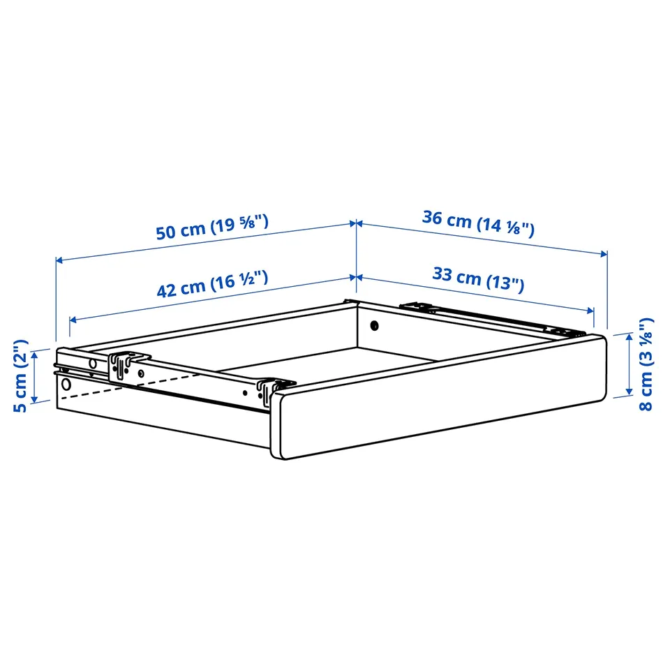 Illustration with measurements for the product: RELATERA.