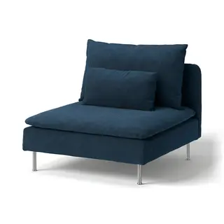 SÖDERHAMN 1-seat section, Kelinge dark blue, Width 93 x Depth 99 x Height 83 cm