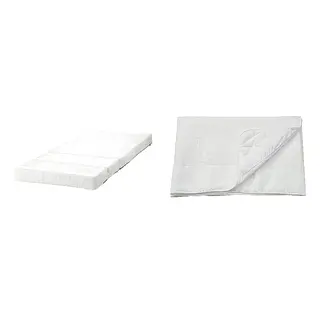 ÄNGSKORN/ÖMSINT set: pocket spring mattress for ext bed + mattress protector, 80x200 cm