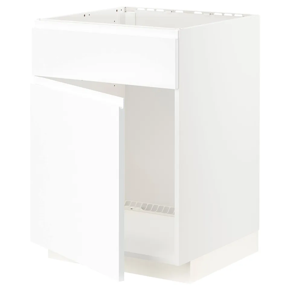 METOD kitchen unit, white, square, modern minimalist design.